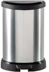 Curver Deco Tretm&uuml;lleimer mit Inneneimer 20 L Silbern 240568