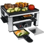 Steba Raclette RC 104 mit 4 Pf&auml;nnchen, Grillplatte und Pf&auml;nnchenablagen