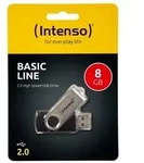 Intenso Speicherstick USB Drive 2.0, 8 GB, Basic Line, drehbarer Metallb&uuml;gel zum