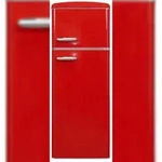 Exquisit Retro K&uuml;hl-Gefrierkombination RKGC270-45-H-160E rot, 206 l
