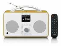 Lenco PIR-645WH Radio Tragbar Digital Weiß, Holz