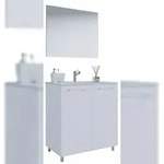 VCM Badm&ouml;bel Waschtisch Badinos Wei&szlig; H. 143 x B. 80 x T. 46 cm