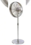 Lucci Standventilator Breeze Pedestal Chrom Chrom / Nickel geb&uuml;rstet