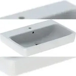 Geberit Waschtisch Renova Plan mit Hahnloch, mit &Uuml;L 700x480mm wei&szlig;