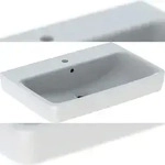 Geberit Waschtisch Renova Plan mit Hahnloch, mit &Uuml;L 750x480mm wei&szlig;