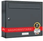 AL Briefkastensysteme 1 Fach Premium Wand Briefkasten Anlage A4, in RAL 7016