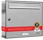 AL Briefkastensysteme 1 Fach Premium Edelstahl Wand Briefkasten Anlage f&uuml;r Post A4,