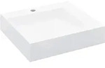 vidaXL Waschbecken 50 x 50 x 12,3 cm Mineralguss/Marmorguss Wei&szlig;