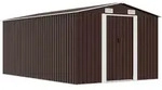 vidaXL Ger&auml;tehaus 257x392x181 cm Metall Braun
