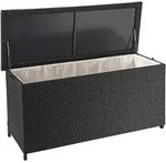 Mendler Poly-Rattan Kissenbox HWC-D88, Gartentruhe Auflagenbox Truhe ~ Premium
