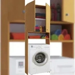 VCM Badm&ouml;bel Waschmaschinenschrank Lona Buche B. 64 x H. 182 x T. 27 cm