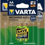 VARIOfit VARTA Akku RECHARGE ACCU Endless AA, 1900 mAh, 2er Blister