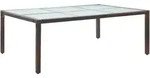 vidaXL Garten-Esstisch Braun 200x150x74 cm Poly Rattan
