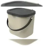 Rotho Albula Biom&uuml;lleimer 6l mit Deckel und Henkel f&uuml;r die K&uuml;che, Kunststoff 1
