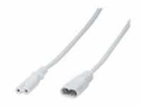 Kabel LogiLink Netzkabelverlängerung IEC C8 zu IEC C7 weiß 2 m