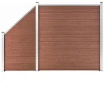 vidaXL WPC Zaun-Set 1 Quadrat + 1 Schr&auml;ge 273x186 cm Braun