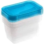 Keeeper - Set aus 4 Lunchboxen, 4x750ml, 15,5x10,5x8,5 cm, Fredo Fresh, Transparent