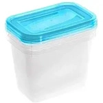 Keeeper - 3er-Pack stapelbare 1L Lunchboxen in Blau