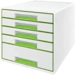 Leitz Schubladenbox WOW CUBE 52142054 5Schubf&auml;cher wei&szlig;/gr&uuml;n