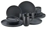 CreaTable Uno Black Kombiservice 16-tlg Steinzeug