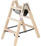 Munk Stehleiter Holz 33806 beidseitig 2x3 Stufen