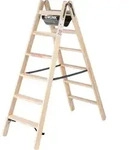 Munk Stehleiter Holz 33812 beidseitig 2x6 Stufen