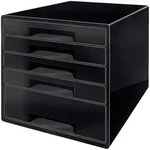 LEITZ Schubladenbox WOW Cube 5 geschlossene Schubladen, 1 hohe, 4 flache,