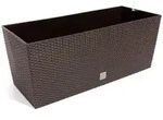 Prosperplast - Rattanjardinera 30 Liter mit Bew&auml;sserung in Schokoladenfarbe 60 x 25