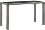 vidaXL Gartentisch Anthrazit 123x60x74 cm Poly Rattan