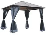 Outsunny - Pavillon - 3 x 3m - dunkelgrau