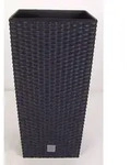 Prosperplast Polyrattan-Pflanztopf mit Einsatz Rattanoptik 26 x 50,5 x 26cm 26