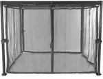 SIENA GARDEN Florenz Moskitonetze zu Pavillon Florenz 3x3 m, grau, 4er Set