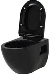 vidaXL Wand-WC Keramik Schwarz