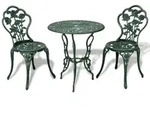 vidaXL 3-tlg. Bistro-Set Aluminiumguss Gr&uuml;n