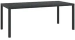 vidaXL Gartentisch Schwarz 185x90x74 cm Aluminium und WPC