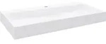 vidaXL Waschbecken 100 x 46 x 11 cm Mineralguss/Marmorguss Wei&szlig;