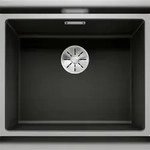 BLANCO GmbH + Co KG BLANCO SUBLINE 500-IF SteelFrame Einbausp&uuml;le SILGRANIT schwarz