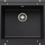 BLANCO GmbH + Co KG BLANCO ROTAN 500-U Sp&uuml;le, Becken schwarz Unterbau ab 60 cm