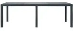 vidaXL Gartentisch Anthrazit 220x90x72 cm Kunststoff Rattan-Optik