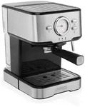 Princess 01.249412.01.001 Kapselmaschine Edelstahl, Schwarz mit Milchaufsch?umd?se,