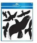 AVERY Zweckform 4485 Warnv&ouml;gel Fensterfolie Schwarz 98 x 51 mm 1 Blatt &agrave; 6