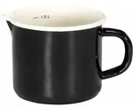 KR&Uuml;GER Milchtopf "Triest" 12 cm mit Ausguss Emaille wei&szlig; 17012TR