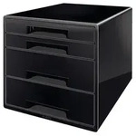 LEITZ Schubladenboxen WOW CUBE, 4 Schubladen, schwarz