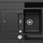 BLANCO GmbH + Co KG BLANCO ZIA 45 S Einbausp&uuml;le SILGRANIT schwarz ab 45 cm Excenter