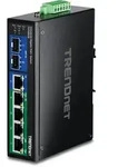 TRENDnet TI-PG62B 7-Port Switch PoE+ 2SFP Industrial Gigabit