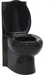 vidaXL Toilette f&uuml;r Ecke Keramik Schwarz