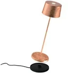 Zafferano Olivia Pro Copper Leaf LED-Tischleuchte, wiederaufladbar und dimmbar