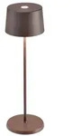 Zafferano Olivia Pro Corten LED-Tischleuchte, wiederaufladbar und dimmbar