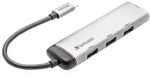 Verbatim 49147 USB-Hub 3.1-C Multiport 4x USB Typ-A Kabel 15cm silber