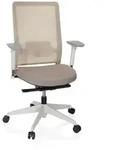 B&uuml;rostuhl / Drehstuhl PURE WHITE Netzstoff / Stoff beige hjh OFFICE